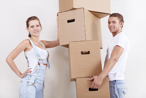 Packed furniture ready for collection and delivery in Ealing